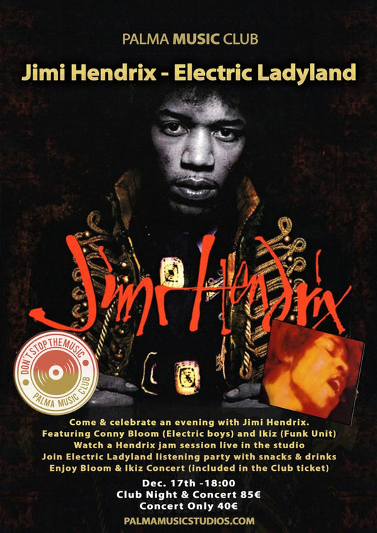 Electric Ladyland - Jimi Hendrix evening December 17th, 18.00 2024